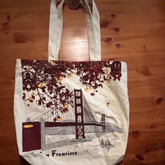 San Francisco Golden Gate Bridge Canvas Tote Bag - Picture 1 of 6